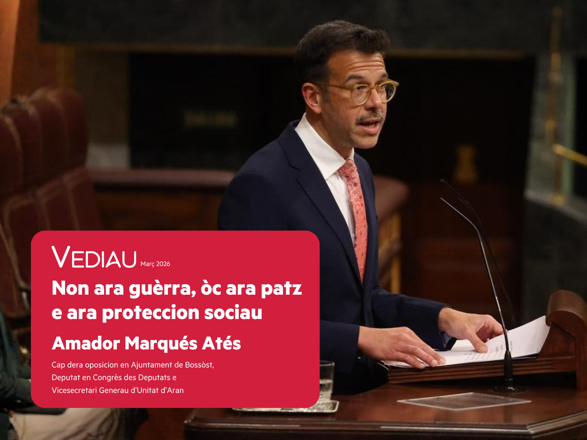 Non ara guèrra, òc ara patz e ara proteccion sociau